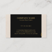 金ゴールドトーン文字Iフローラ装飾 名刺 (裏面)