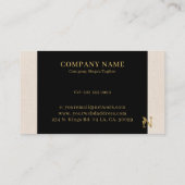 金ゴールドトーン文字Nフローラ装飾 名刺 (裏面)