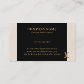 金ゴールドトーン文字Xフローラ装飾 名刺 (裏面)