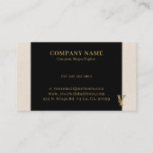 金ゴールドトーン文字Yフローラ装飾 名刺 (裏面)