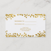 金ゴールドトーン赤ちゃんの息の白は友人カードを参照 紹介カード (裏面)