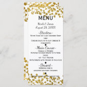 金ゴールドトーン赤ちゃんの息の白エレガントいメニューカード メニュー (正面/裏面)