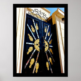 金ゴールドドアの装飾 ポスター