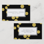 金ゴールドドクラシックットモダンメイクアップアーティスト 名刺 (正面/裏面)