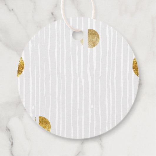 金ゴールドドットの愛結婚のラウンド フェイバータグ (裏面)