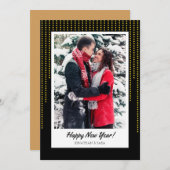 金ゴールドドットの黒年写真 シーズンカード (正面/裏面)