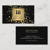 金ゴールドドットフェイク付きリップスティックTrio 名刺 (正面/裏面)