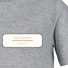 金ゴールドドットミニマルシンプルプロフェッショナルクリーム 名札