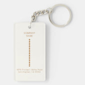 金ゴールドドットミニマルシンプルプロフェッショナル キーホルダー (裏面)