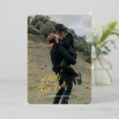 金ゴールドドットメリー実在スクリスフォイルホリデーカード 箔シーズンカード (立ち正面)