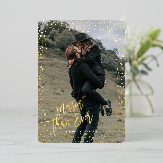 金ゴールドドットメリー実在スクリスフォイルホリデーカード 箔シーズンカード (立ち正面)