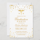 金ゴールドドット医療看護学校卒業会 招待状 (正面)