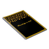 金ゴールドドット紙吹雪 ノートブック (右側)