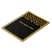 金ゴールドドット紙吹雪 ノートブック (左側)