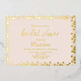 金ゴールドドット結婚パターンの箔押し招待状 箔シーズンカード