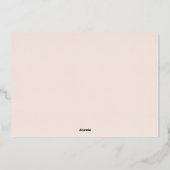 金ゴールドドット結婚パターンの箔押し招待状 箔シーズンカード (裏面)