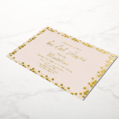 金ゴールドドット結婚パターンの箔押し招待状 箔シーズンカード (回転した状態)