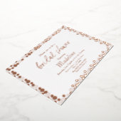 金ゴールドドット結婚パターンの箔押し招待状 箔シーズンカード (回転した状態)