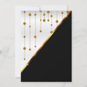 金ゴールドドット、白黒ブライダル招待状 招待状 (裏面)