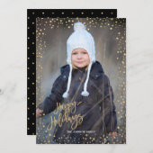 金ゴールドドッモダント(金ゴールドレタリングハッピーホリデー) シーズンカード (正面/裏面)