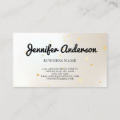 金ゴールドドモダンッエレガントト金属美しい 名刺 (裏面)