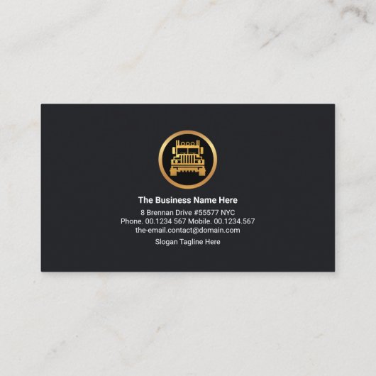 金ゴールドドライブシャフトグローバルタイヤリムロジスティックドライバ 名刺 (裏面)