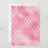 金ゴールドドラゴンとピンクはかりで測の誕生日パーティー 招待状 (裏面)