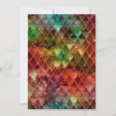 金ゴールドドラゴンとレインボーはかりで測バースデーパーティー 招待状 (裏面)