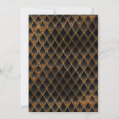 金ゴールドドラゴンと黒はかりで測誕生日パーティー 招待状 (裏面)