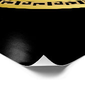 金ゴールドドラゴンウォールアート – ポスター (コーナー)