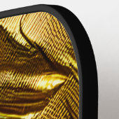 金ゴールドドラゴンスケール ピックルボールラケット (左詳細)