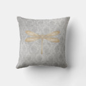 金ゴールドドラゴンフライダマスク装飾用クッション クッション (裏面)