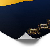 金ゴールドドラゴンプリント ポスター (角)