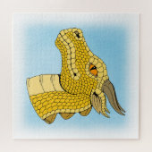 金ゴールドドラゴンヘッドのプロフィール ジグソーパズル (横)