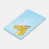 金ゴールドドラゴンヘッドのプロフィール ポストイット (アングル)