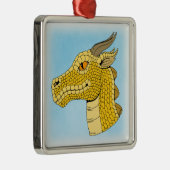 金ゴールドドラゴンヘッドのプロフィール メタルオーナメント (右)