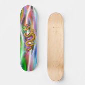金ゴールドドラゴンレインボープラズマ スケートボード (正面)
