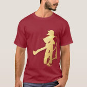 金ゴールドドラゴン龍〔占星術の〕十二宮図中国のギフト新年 Tシャツ (正面)