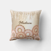 金ゴールドドリップグリッターとスイートドーナツ クッション (裏面)