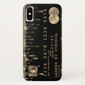 金ゴールドドリップスクレジットカードスタイル Case-Mate iPhoneケース (裏面)