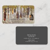 金ゴールドドリップスケータリングパーソナルシェフベーカリー素朴 名刺 (正面/裏面)