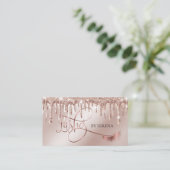 金ゴールドドリップズラッシュズ美しいメイクアップガールラッシュ 名刺 (スタンド正面)