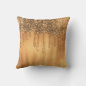 金ゴールドドリップハニーグリッターかわいらしドリップ クッション (裏面)