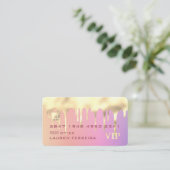 金ゴールドドリップパープルレインボークレジットカードビジネスカード 名刺 (スタンド正面)