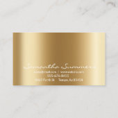 金ゴールドドリップブラックメエレガントタルユニークルック 名刺 (裏面)