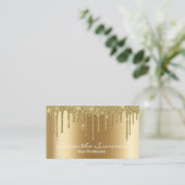 金ゴールドドリップブラックメエレガントタルユニークルック 名刺 (スタンド正面)