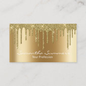 金ゴールドドリップブラックメエレガントタルユニークルック 名刺 (正面)