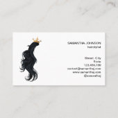 金ゴールドドリップ美容師モダンタイポグラフィ 名刺 (裏面)