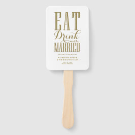 金ゴールドドリンクとビー結婚した結婚式 プログラム ハンドファン