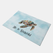 金ゴールドドリームシーカメ ドアマット (アングル)